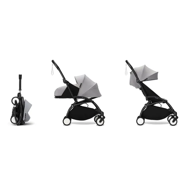 Poussette YOYO³ complète 0+ et 6+ Châssis noir | Stone