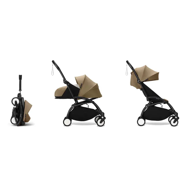 YOYO³ complete stroller 0+ and 6+ Black frame | Toffee