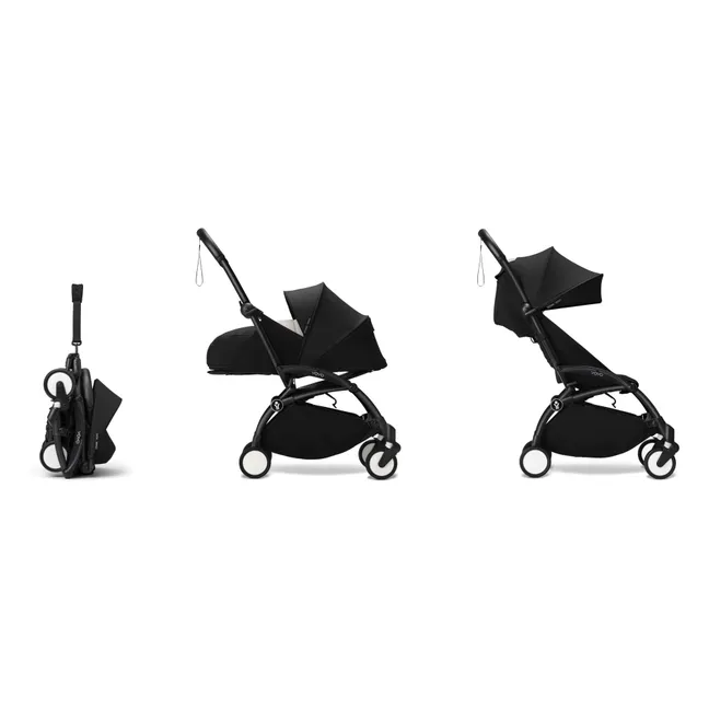 Poussette YOYO³ complète 0+ et 6+ Châssis noir | Noir