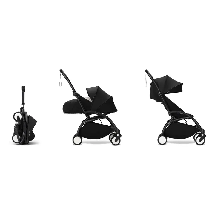 Poussette YOYO³ complète 0+ et 6+ Châssis noir | Noir- Image produit n°0