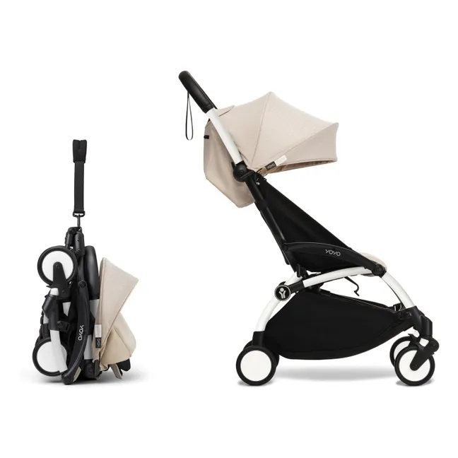 Poussette YOYO³ Bonpoint 6+ Châssis blanc | Beige