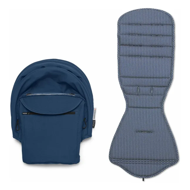 Cochecito YOYO³ 6+ Chasis blanco | Azul Air France