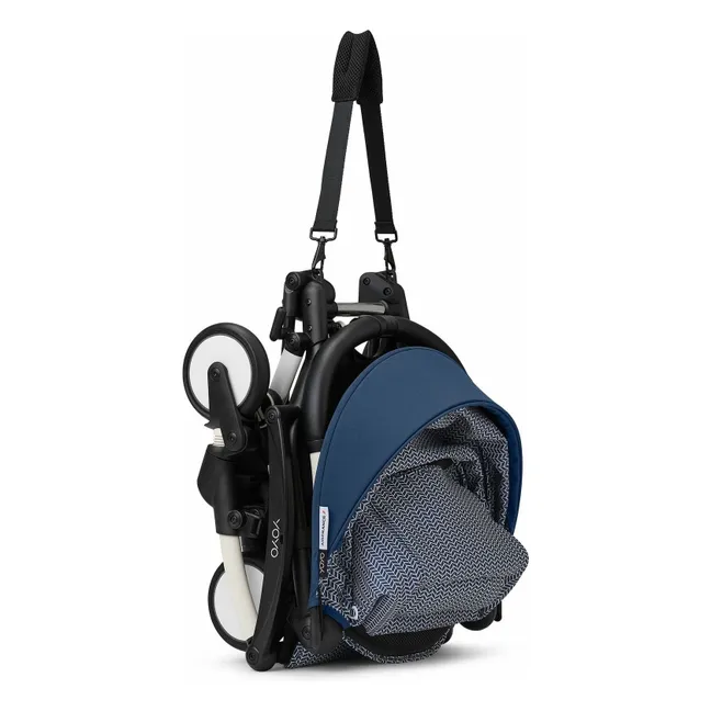Cochecito YOYO³ 6+ Chasis blanco | Azul Air France
