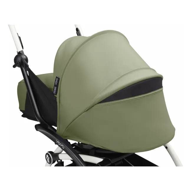 Poussette nouveau-né YOYO³ 0+ Châssis blanc | Olive