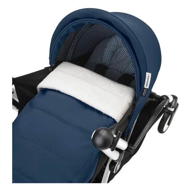 Poussette nouveau-né YOYO³ 0+ Châssis blanc | Bleu Air France