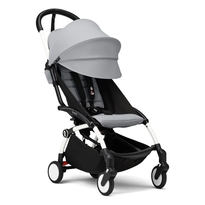 Poussette YOYO³ complète 0+ et 6+ Châssis blanc | Stone- Image produit n°4