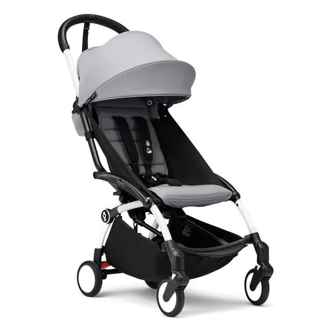 YOYO³ complete stroller 0+ and 6+ White frame | Stone