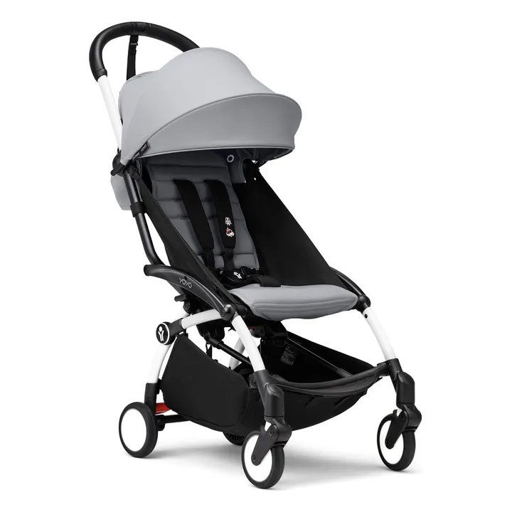 Poussette YOYO³ complète 0+ et 6+ Châssis blanc | Stone- Image produit n°3