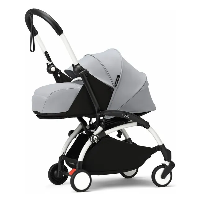 YOYO³ complete stroller 0+ and 6+ White frame | Stone