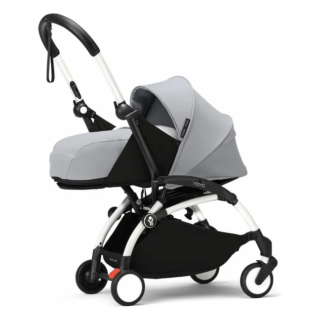 YOYO³ complete stroller 0+ and 6+ White frame | Stone
