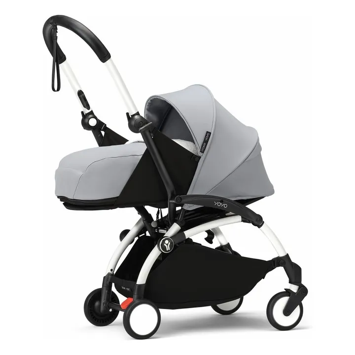 Poussette YOYO³ complète 0+ et 6+ Châssis blanc | Stone- Image produit n°1
