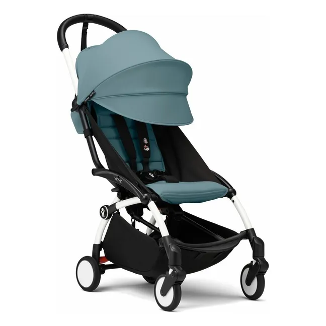 Poussette YOYO³ complète 0+ et 6+ Châssis blanc | Aqua