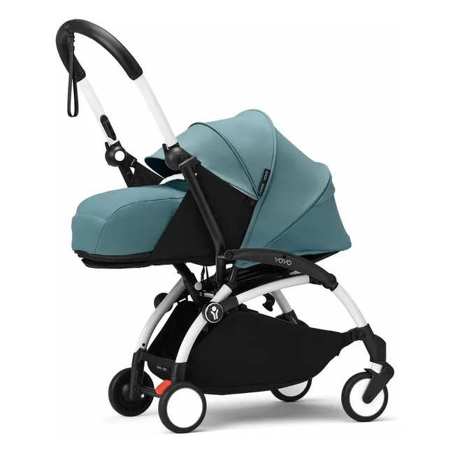 YOYO³ complete stroller 0+ and 6+ White frame | Aqua