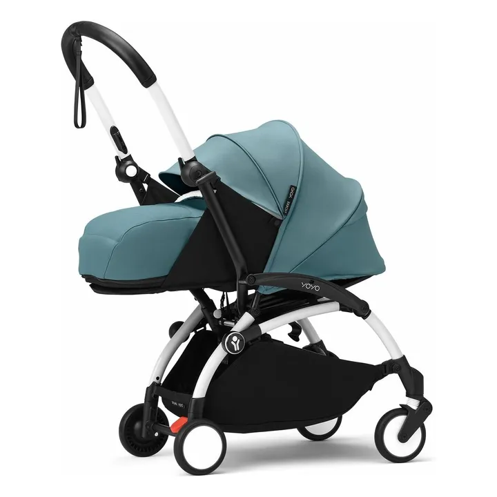 Poussette YOYO³ complète 0+ et 6+ Châssis blanc | Aqua- Image produit n°2