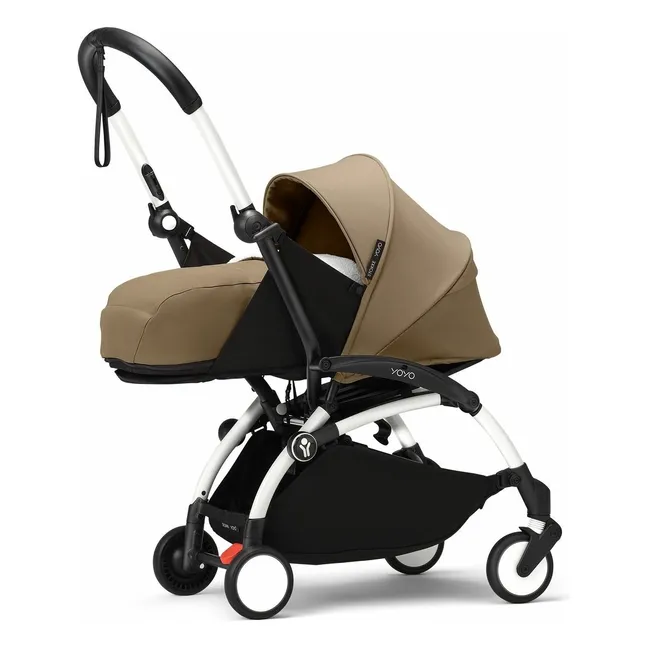 YOYO³ complete stroller 0+ and 6+ White frame | Toffee