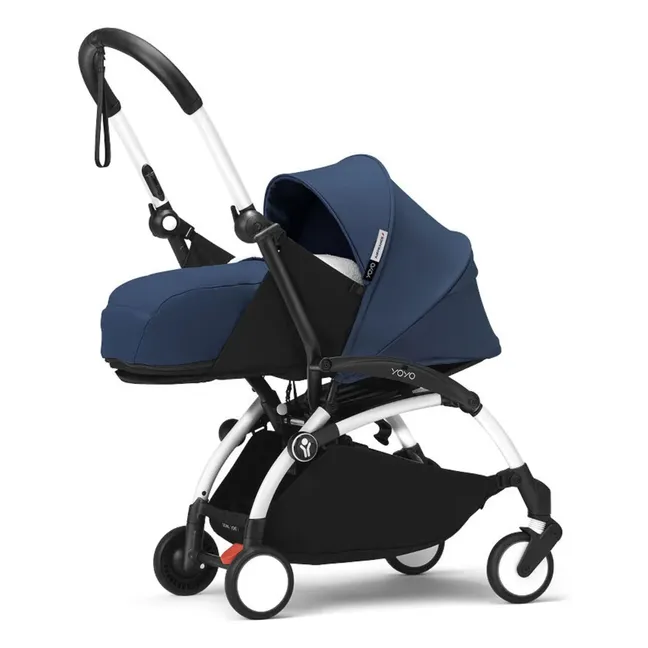 Poussette YOYO³ complète 0+ et 6+ Châssis blanc | Bleu Air France