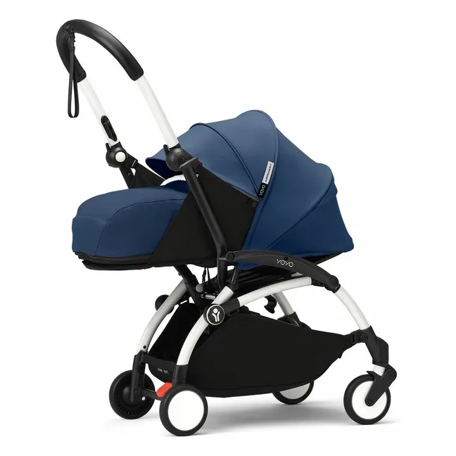 Poussette YOYO³ complète 0+ et 6+ Châssis blanc | Bleu Air France