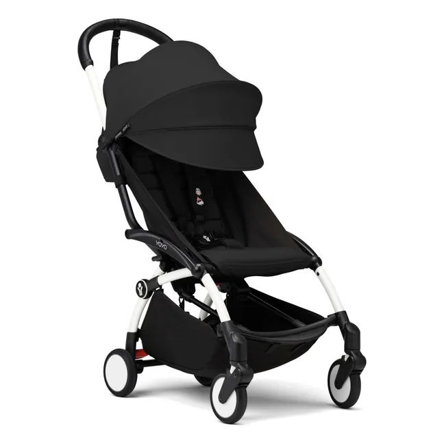 Poussette YOYO³ complète 0+ et 6+ Châssis blanc | Noir