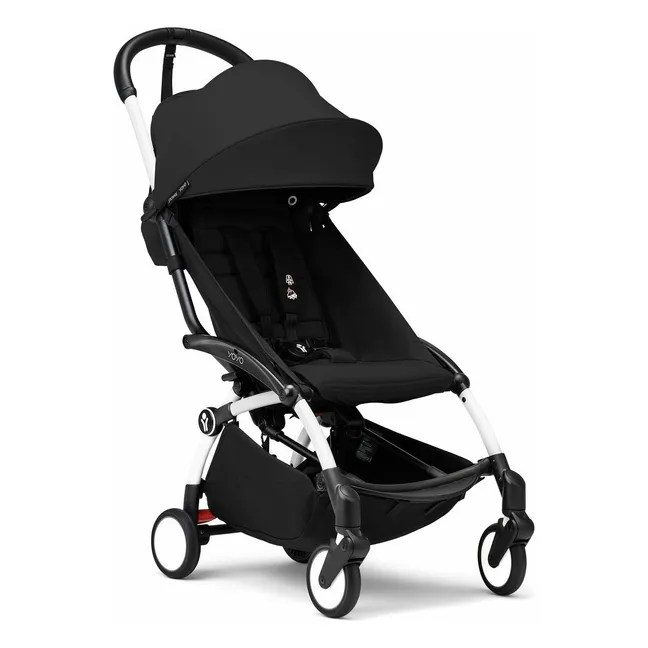 Poussette YOYO³ complète 0+ et 6+ Châssis blanc | Noir