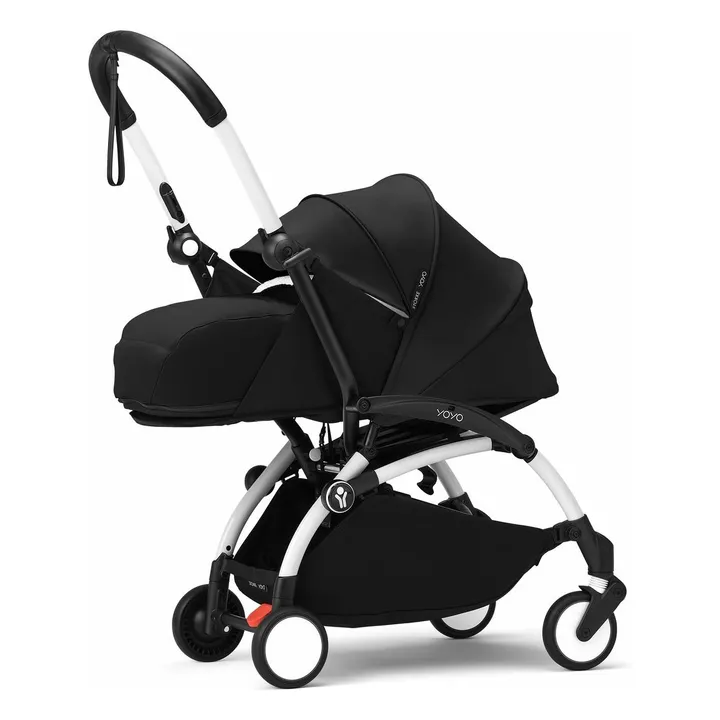 Poussette YOYO³ complète 0+ et 6+ Châssis blanc | Noir- Image produit n°2