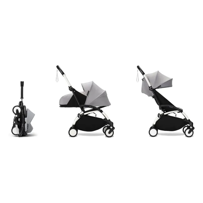 Poussette YOYO³ complète 0+ et 6+ Châssis blanc | Stone