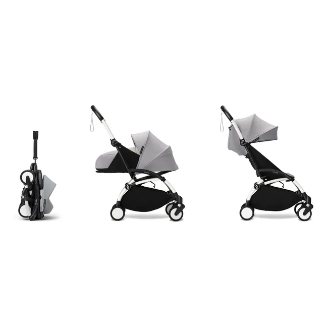 YOYO³ silla de paseo completa 0+ y 6+ Chasis blanco | Stone