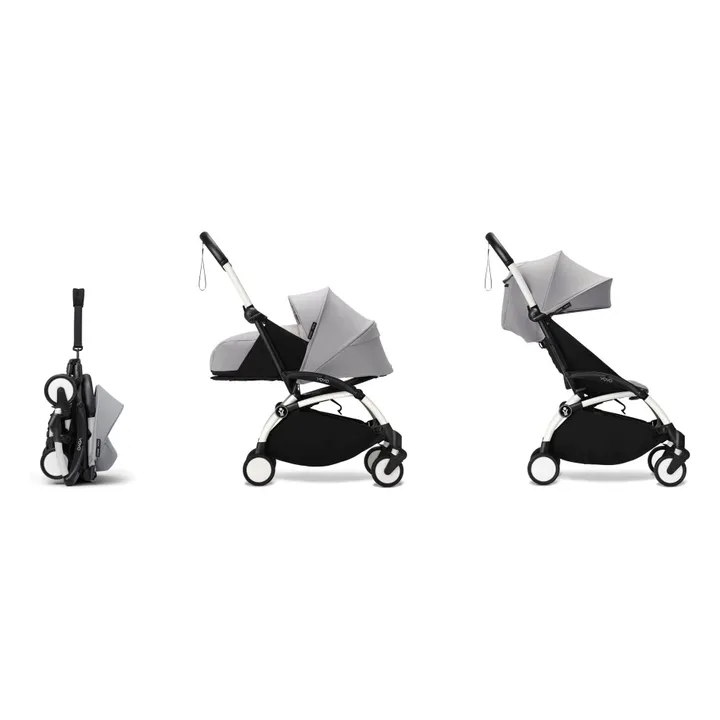 Poussette YOYO³ complète 0+ et 6+ Châssis blanc | Stone- Image produit n°0