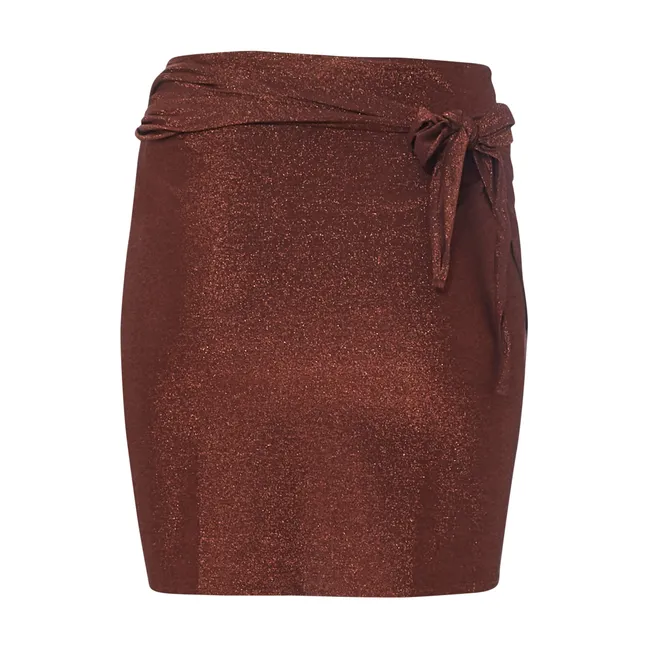 Stan Metallic Wallet Skirt | Toffee