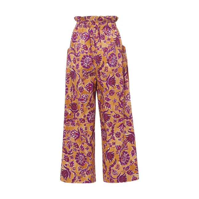 Printed Caesar Pants | Saffron