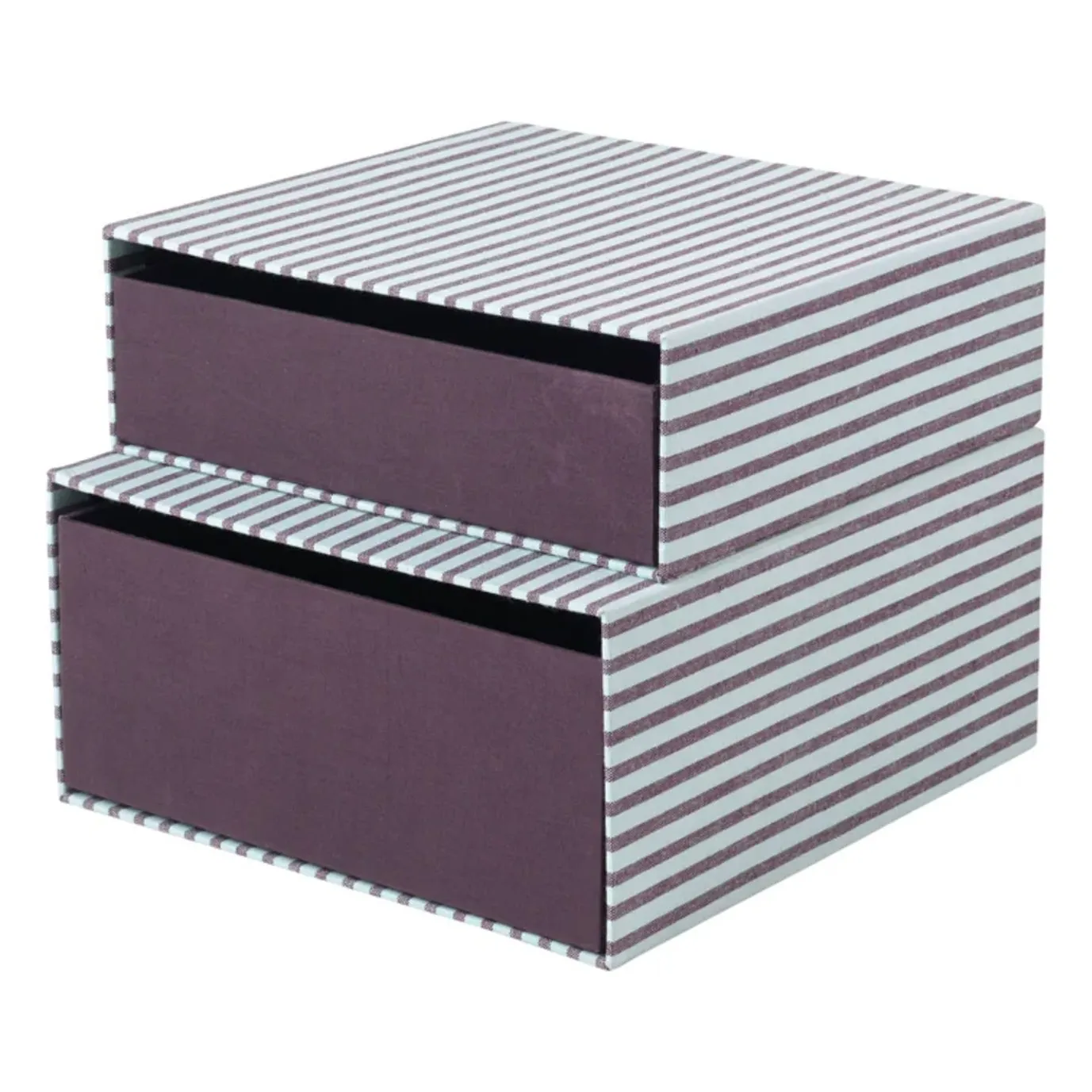 Broste Copenhagen Purple Cecelia Cardboard Storage Boxes - Set Of 2