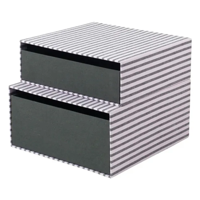 Boîtes de rangement en carton Cecelia - Set de 2 | Lilla