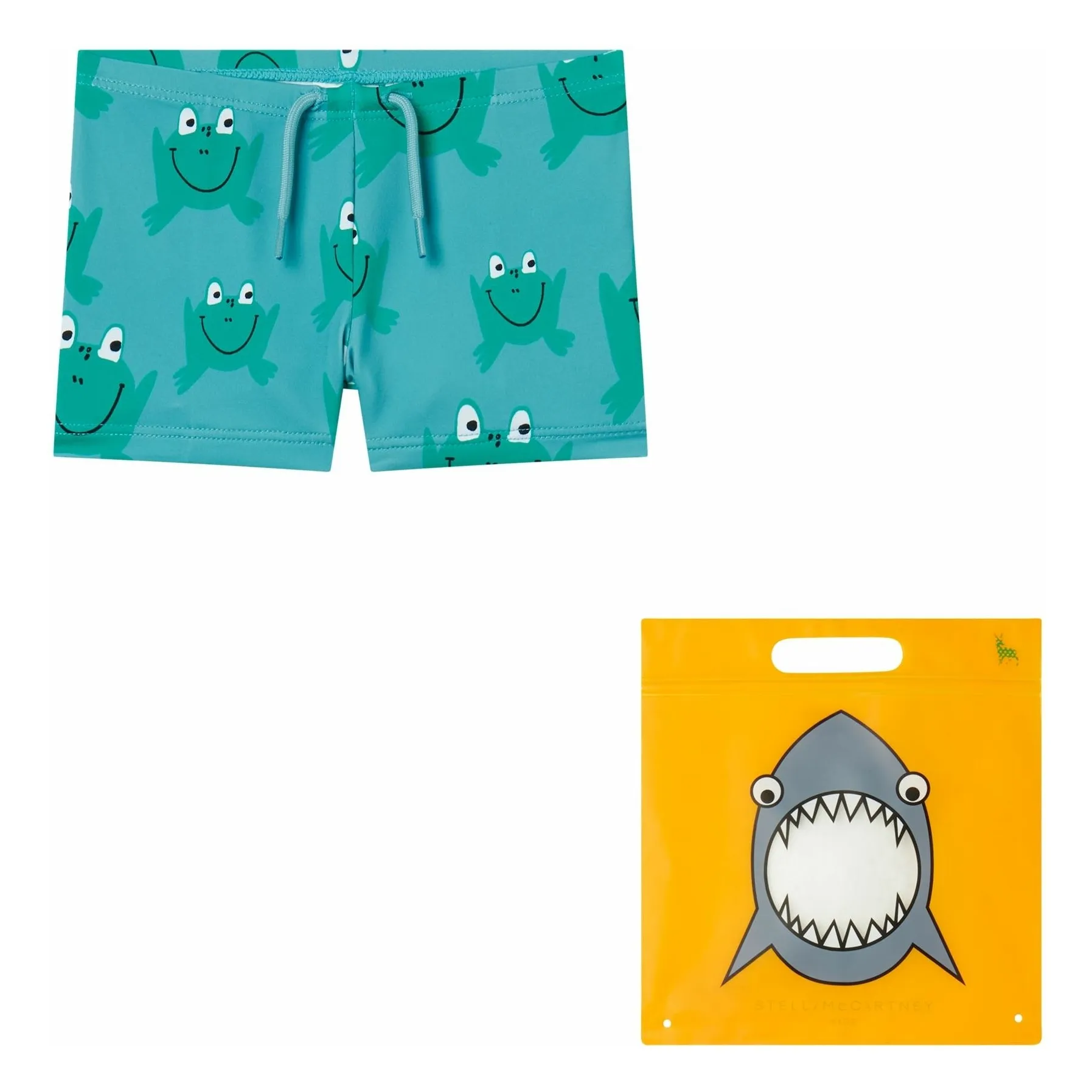 Stella Mccartney Kids Blue Frogs Bath Short