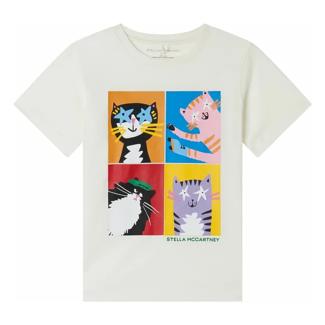 Maglietta con gatti | Bianco