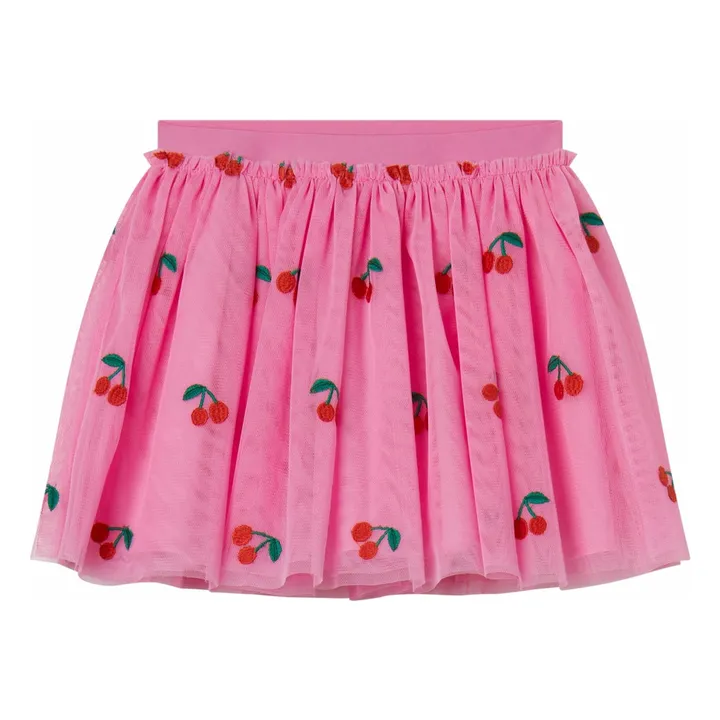 Jupe Cerises Tulle | Rose- Image produit n°0