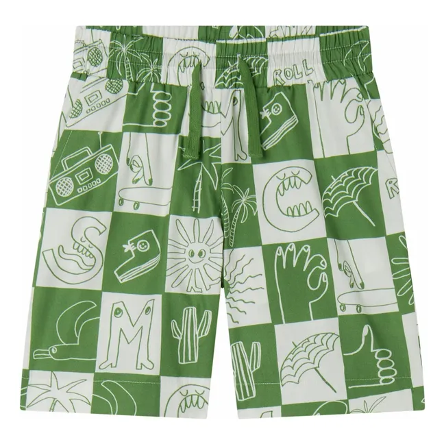 Pantaloncini skater Popeline | Verde