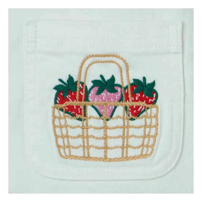 Pantaloni in gabardine di cotone Cerises | Bianco