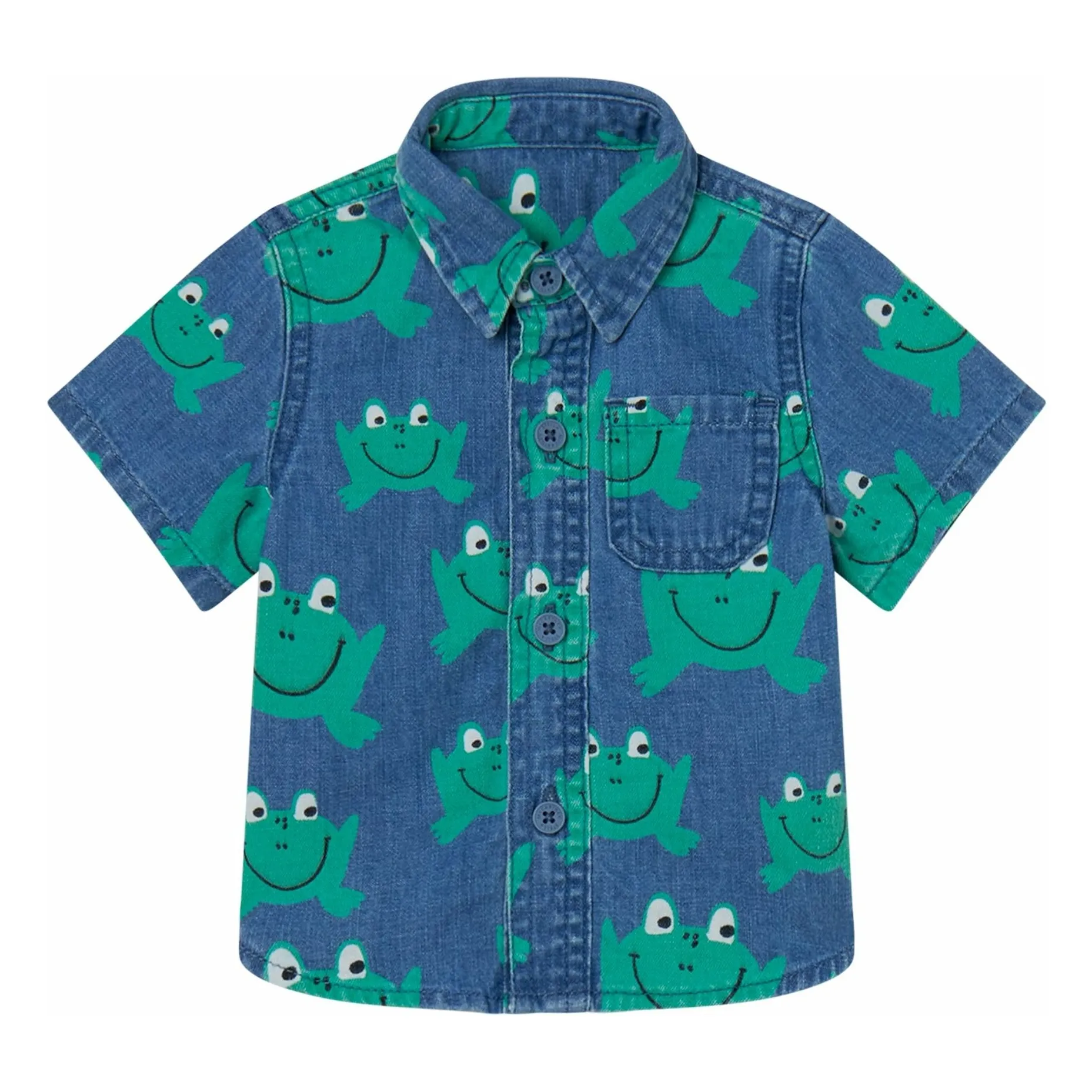 Stella Mccartney Kids Blue Frog Shirt