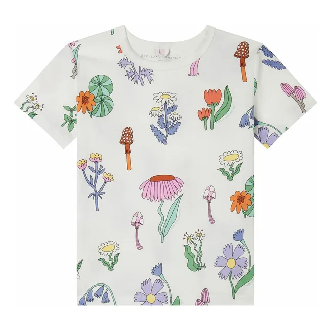 Maglietta con fiori | Avorio