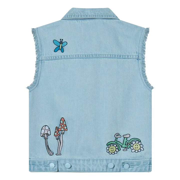 Vestes Sans Manches Jean | Bleu- Image produit n°1