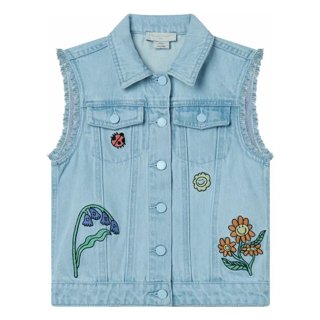 Jean Sleeveless Jackets | Blue