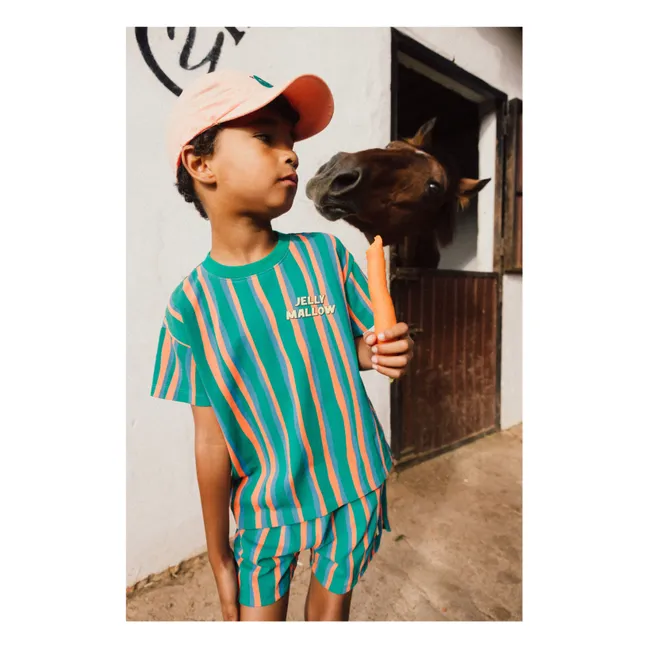 Camiseta de rayas JM | Verde