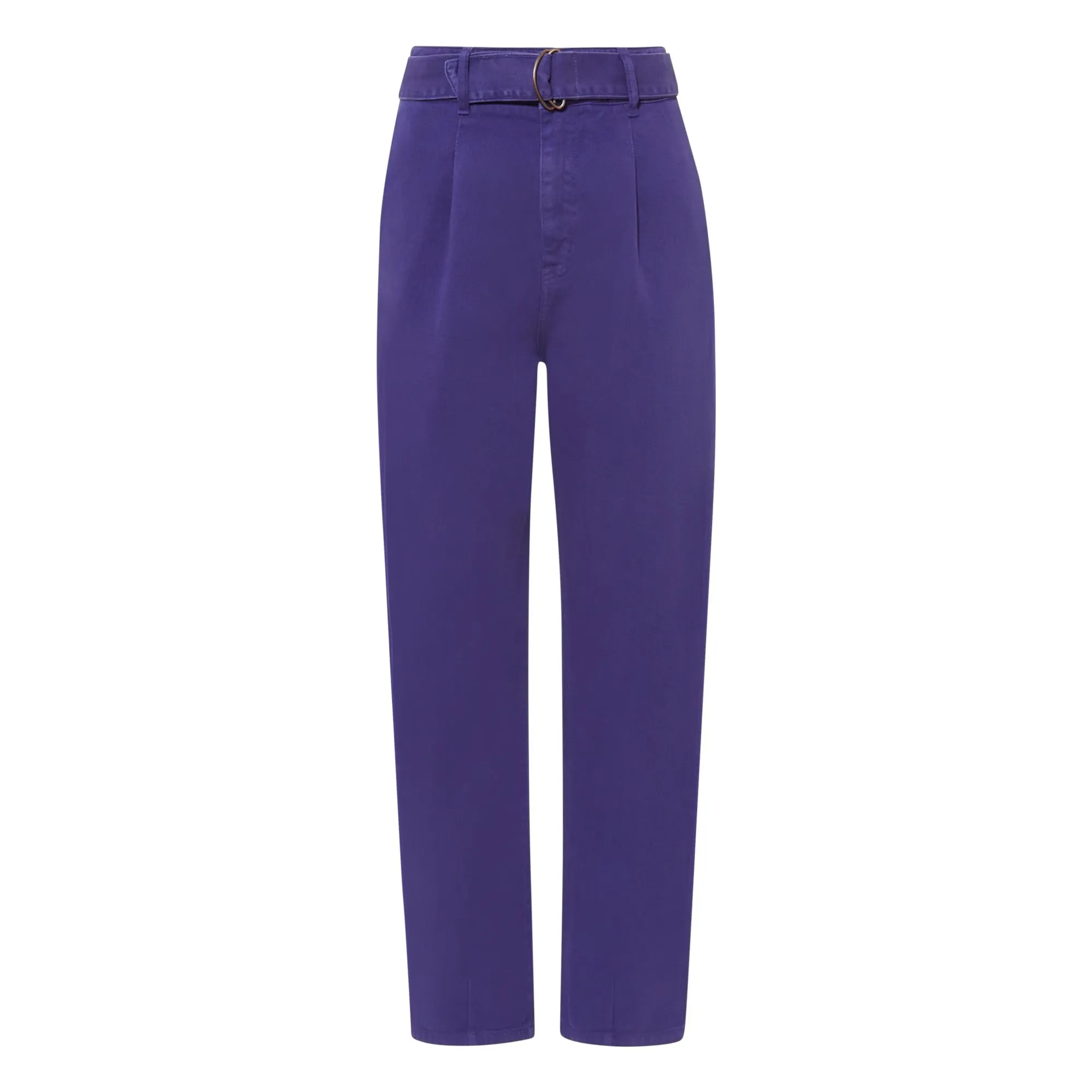 Alma Deia Blue Paper Bag Jeans In Organic Cotton