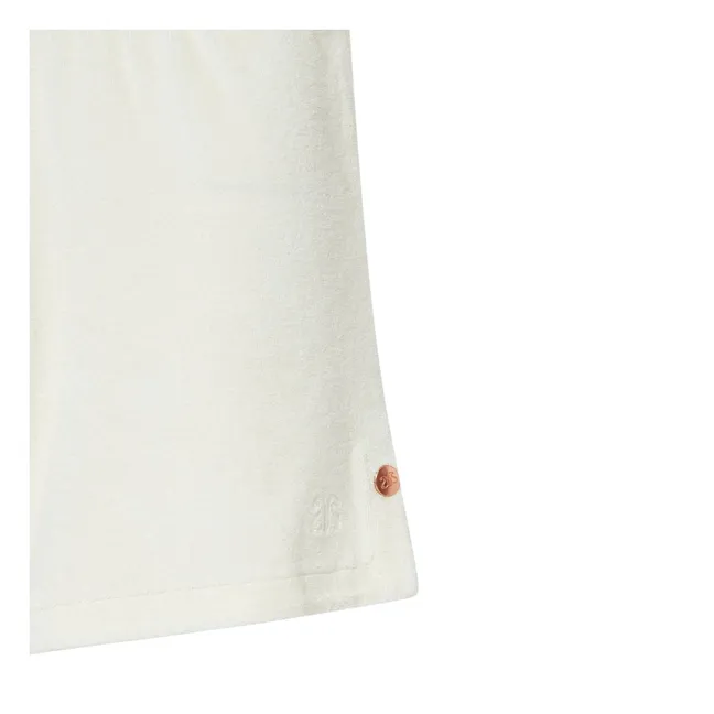 Combi-Short Eponge Coton Bio | Blanc cassé