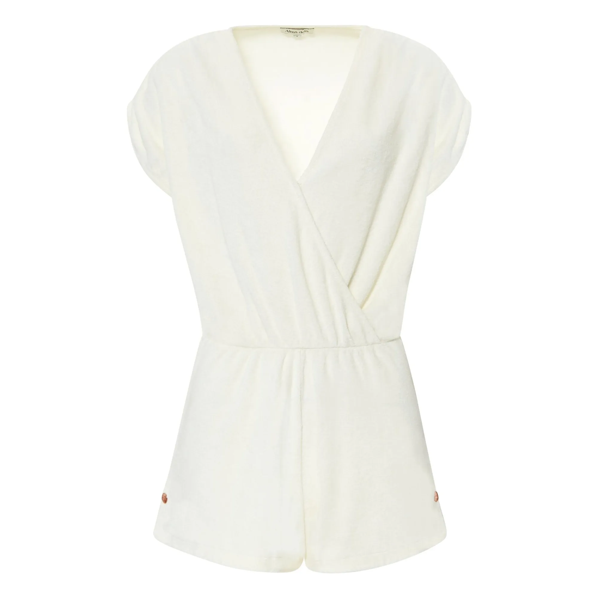 Alma Deia Off White Organic Cotton Towelling Combi-Shorts