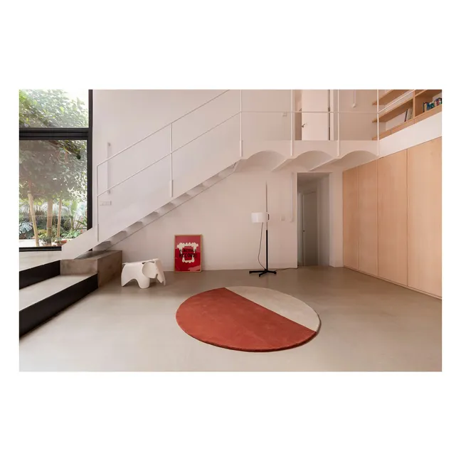 Tapis en laine Pearls  | Brique