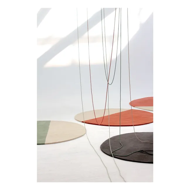 Tapis en laine Pearls  | Brique