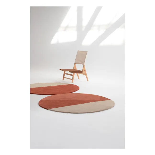 Tapis en laine Pearls  | Brique