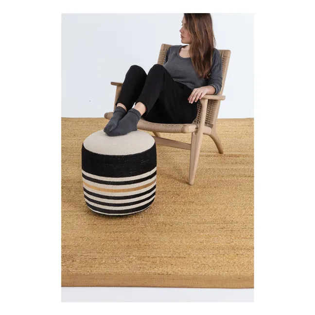 Kilim 2 Pouf | Black