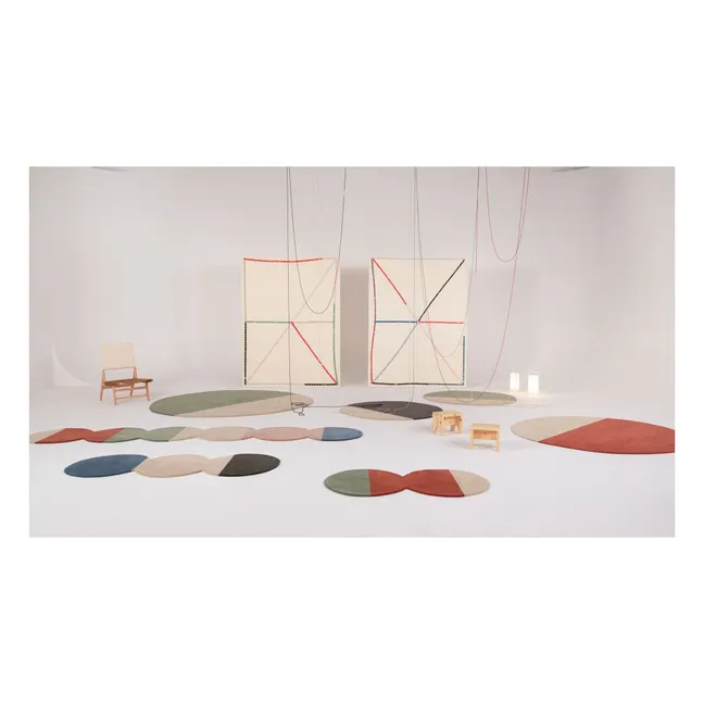 Tapis en laine Pearls Runner 2  | Rouge