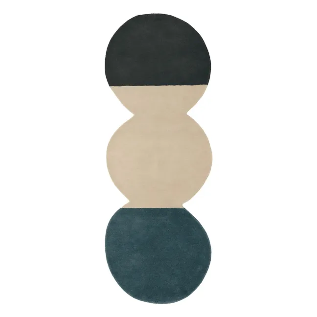 Tapis en laine Pearls Runner 3 | Bleu